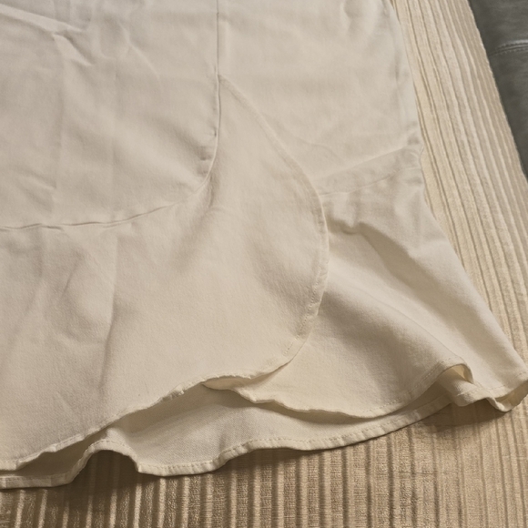 Ashley Stewart Cream Off-Shoulder Mini Dress - Picture 13 of 14